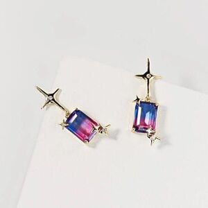 2/$30🌵 Celestial Twilight Sparkle Whimsigoth Earrings Rhinestone Fairy Star NEW